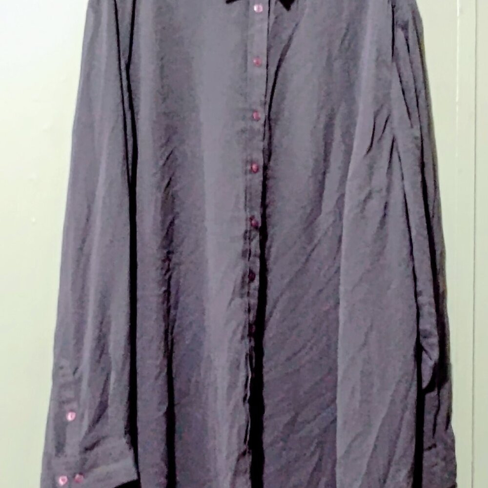 Romans 36W Button Down Blouse